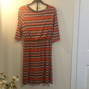 Emma & Michele Aztec dress w/ belt M